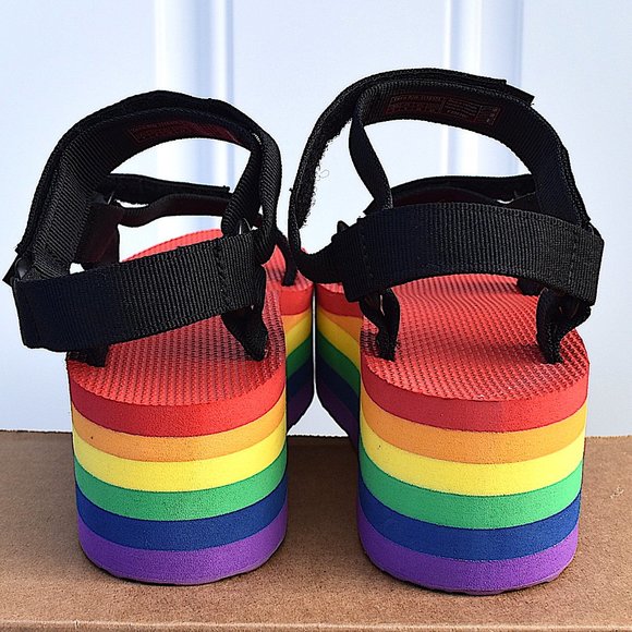 Teva | Shoes | Teva Flatform Universal Rainbow Pride | Poshmark